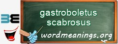 WordMeaning blackboard for gastroboletus scabrosus